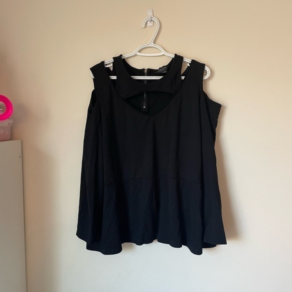 Elegant Black Sleeveless Top AdditionElle 4X